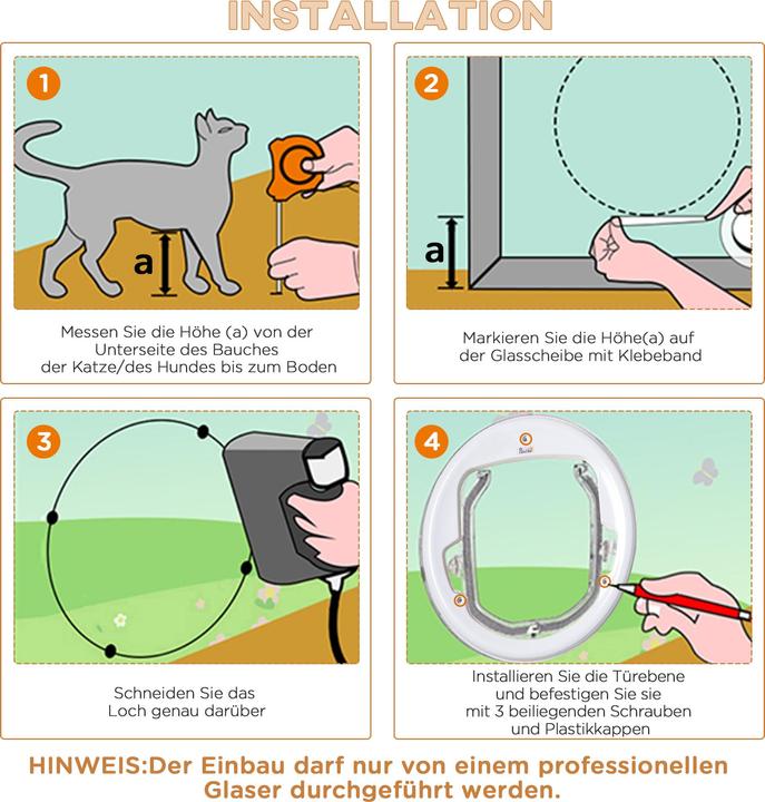 Image du produit PawHut Haustiertür PC White (Chatière manuelle)