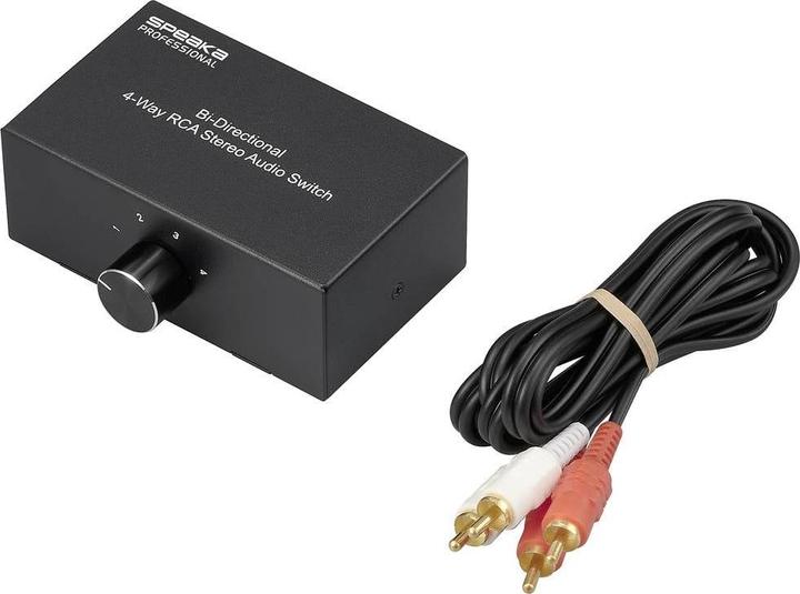 Image du produit SpeaKa Professional Commutateur audio RCA 1+4 ports avec ports audio