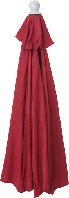 Produktbild Swisshandel24 Sonnenschirm halbrund, Halbschirm Balkonschirm, UV 50+ Polyester/Alu 3kg, 300cm bordeaux ohne Stände (2.85 m)
