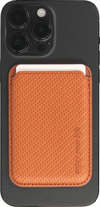 Produktbild PhoneLook Magnetischer Kartenhalter Wallet Carbon Effekt Kompatibel mit MagSafe (Apple iPhone 12, Realme 12 Pro+)
