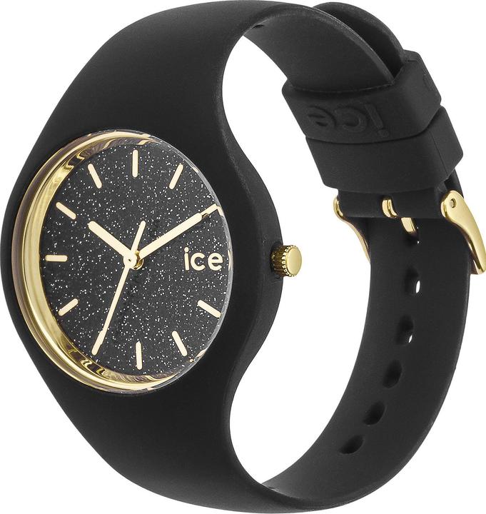 Actual product image ICE Watch Ice Glitter Black Gold S (Analogue wristwatch, 34 mm)