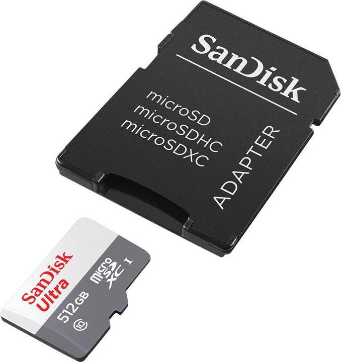 Image du produit SanDisk Ultra Lite microSDXC Ad. 512GB 100MB/s (512 Go, microSDXC, U1, UHS-I)