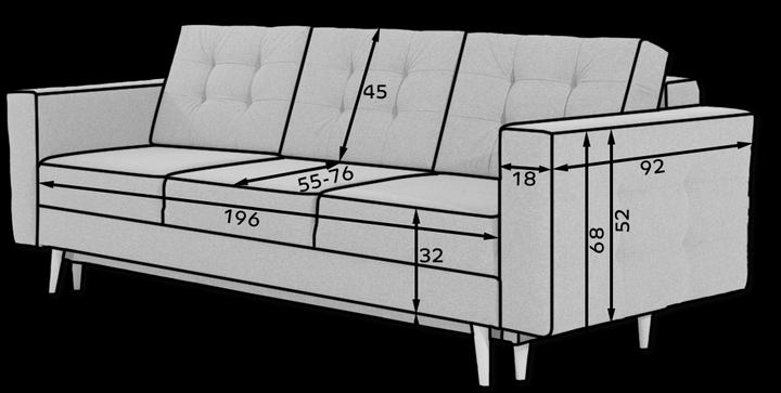 Actual product image ELTAP Asgard (Sofa bed, 3-seater)