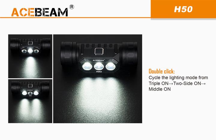 Produktbild AceBeam H50 Triple LED Stirnlampe (2000 lm)