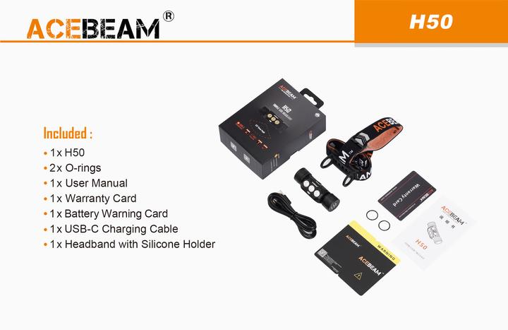 Produktbild AceBeam H50 Triple LED Stirnlampe (2000 lm)