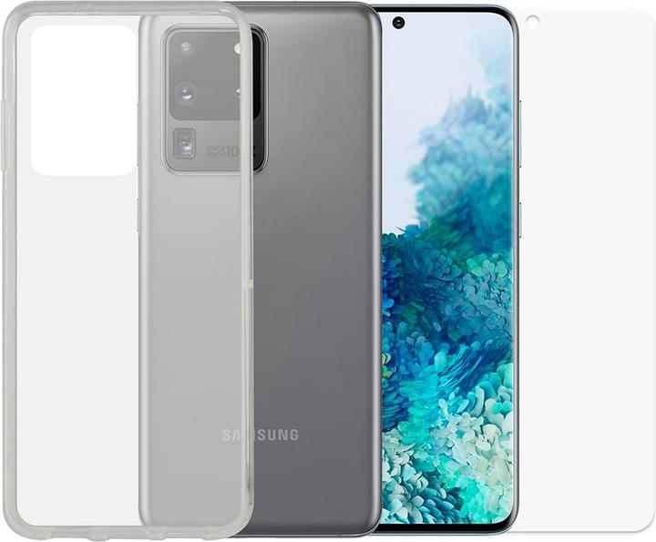 Immagine prodotto Contact Confezione Cover Trasparente + Protezione Schermo In Vetro Tempe 9h Per Galaxy S20 Ultra (Samsung Galaxy S20 Ultra)