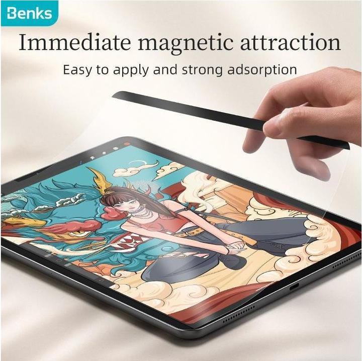 Actual product image Benks Magnetic paper-like armoured glass to sign iPad Pro 12.9 (1 Piece, iPad Pro 12.9 2021 (5th Gen), iPad Pro 12.9 2020 (4. Gen), iPad Pro 12.9, iPad Pro 12.9 2022 (6th Gen), iPad Pro 12.9 2018 (3. Gen))