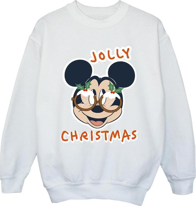 Disney Mickey Mouse Jolly Christmas Glasses Sweatshirt Mädchen