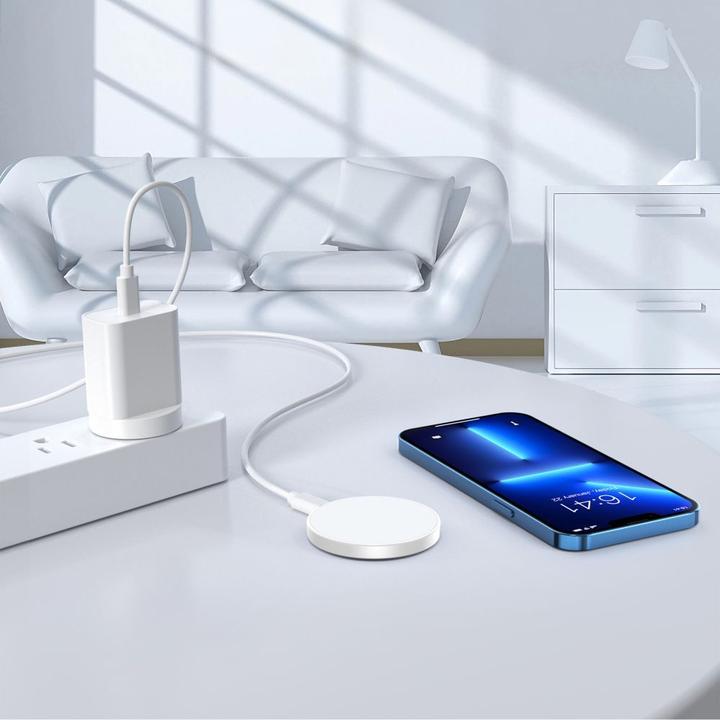 Image du produit Choetech Bezprzewodowa ładowarka indukcyjna 2w1 T603-F, uchwyt (biała) (15 W)