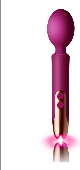 Actual product image Rocks-Off Oriel Rechargeable Wand Vibrator Fuchsia Colors
