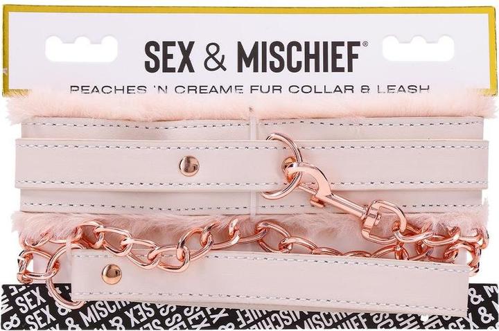 Actual product image Sportsheets peaches 'n creame fur collar & leash