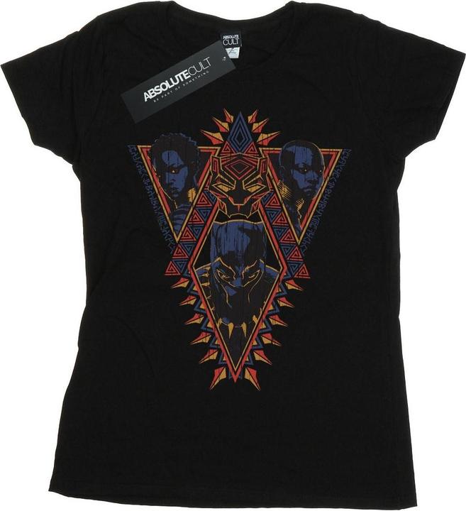 Black Panther Tribal Heads TShirt aus Baumwolle