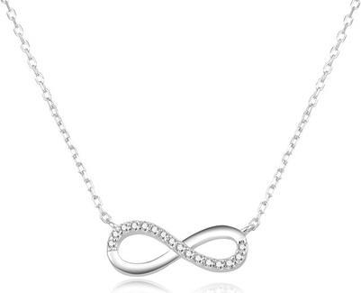 Produktbild Beneto Silver necklace with infinity AGS507 / 47L