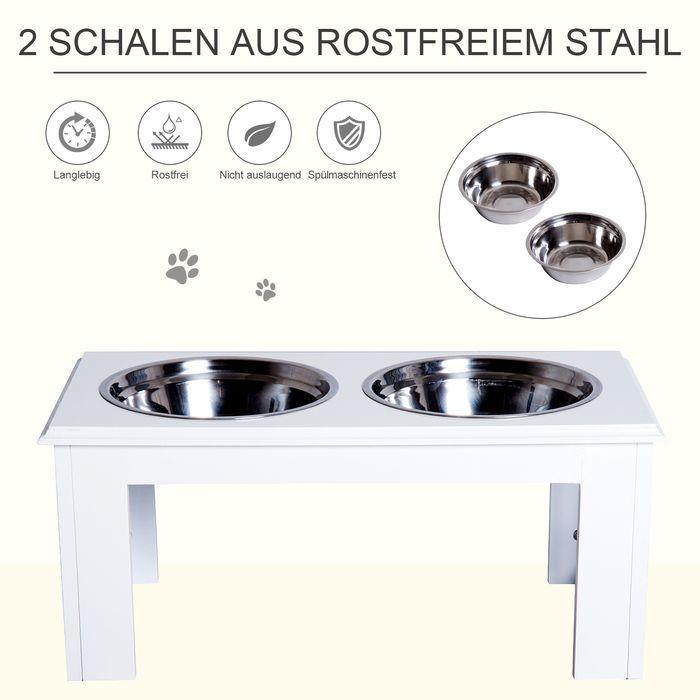 Immagine prodotto Swisshandel24 Ciotola per cani rialzata, ciotola per cibo, ciotole in acciaio inox, ciotola per cibo per animali (2 l)