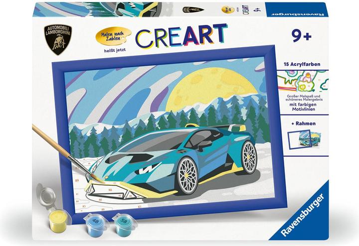 Actual product image Ravensburger CreArt - Painting by numbers 23959 - Blue Lamborghini - Children aged 9 and over