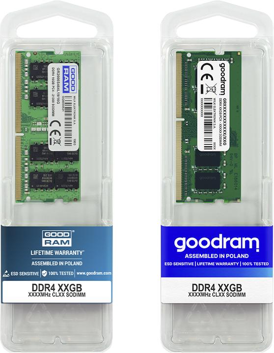 Produktbild Goodram GR2400S464L1716G (1 x 16GB, 2400 MHz, DDR4-RAM, SO-DIMM)