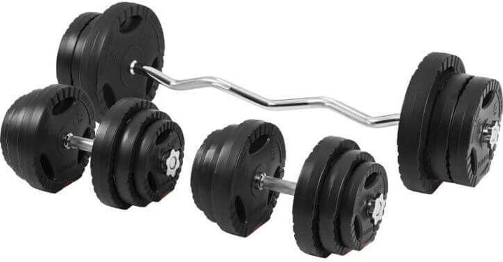 Gorilla Sports Set di manubri Sz-curl (4 x 10 kg, 4 x 5 kg, 4 x 2,5 kg, 4 x 1,25 kg)