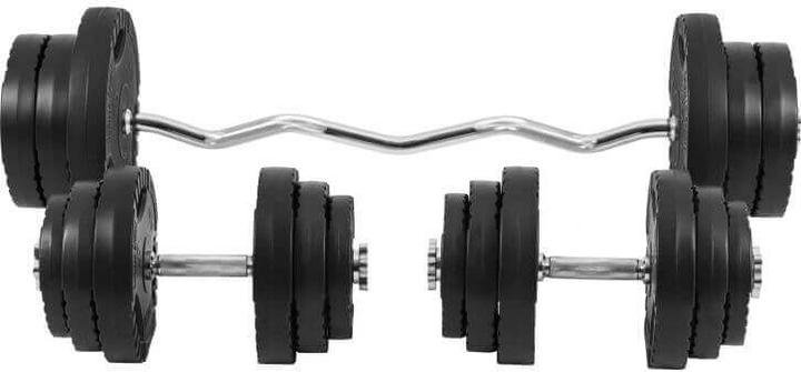 Immagine prodotto Gorilla Sports Set di manubri Sz-curl (4 x 10 kg, 4 x 5 kg, 4 x 2,5 kg, 4 x 1,25 kg)