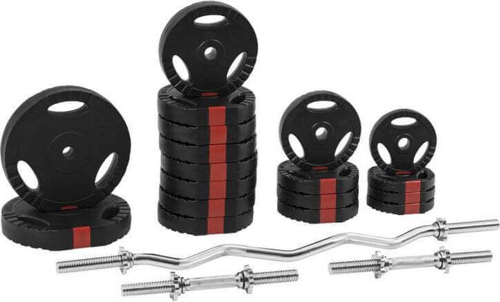 Immagine prodotto Gorilla Sports Set di manubri Sz-curl (4 x 10 kg, 4 x 5 kg, 4 x 2,5 kg, 4 x 1,25 kg)