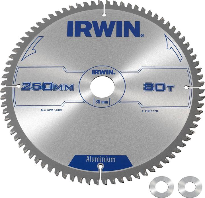 Produktbild Irwin IRW1907778 250 x 30 mm 80Teeth Professional Kreissägeblatt Aluminium