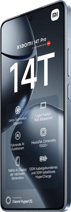 Produktbild Xiaomi 14T Pro (512 GB, Titan Blue, 6.67", Dual SIM, 50 Mpx, 5G)