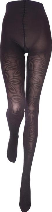Actual product image Levee Floral 30 tights, colour 253 dark brown, size 44-46 (30 DEN, 44 - 46)