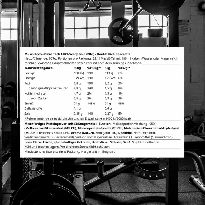 Immagine prodotto Muscle Tech Performance Series Nitro Tech 100% Whey Gold (Doppio ricco cioccolato, 1 pz., 1198 g)
