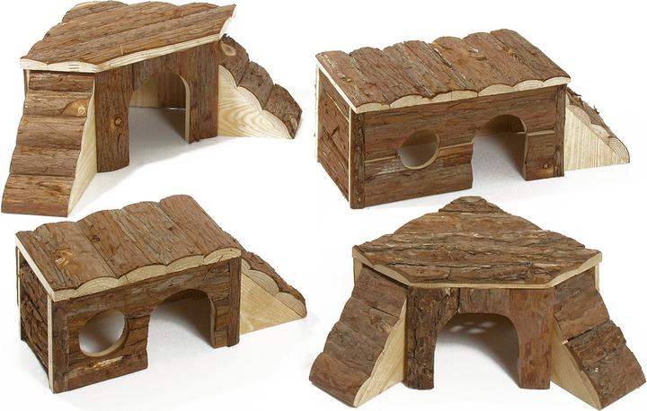 Actual product image Karlie Wonderland natural wood house with ladder