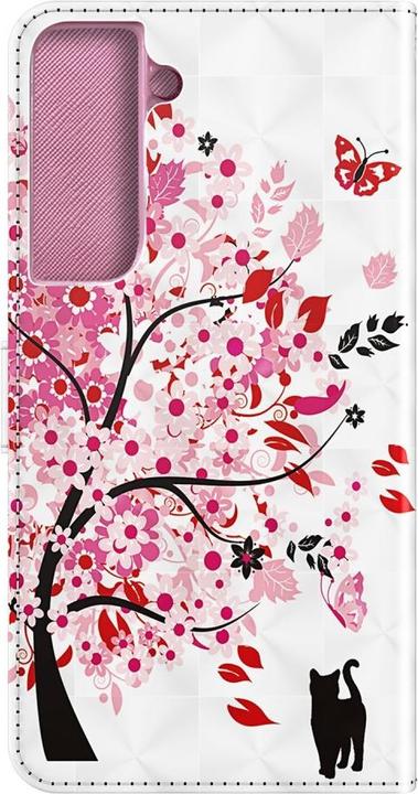 Produktbild Cover-Discount Galaxy S22 - Etui Glitzer Effekt Baum rosa (Samsung Galaxy S22)