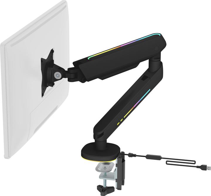 Actual product image Deltaco Gaming RGB - Single Arm Monitor Mounts (Table, 32")