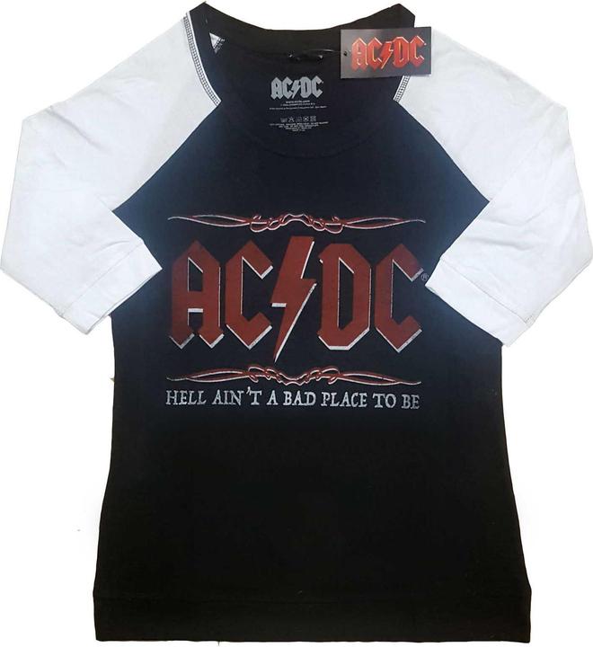 AC/DC Hell Aint A Bad Place (Bl - W) Raglan (Girlie)