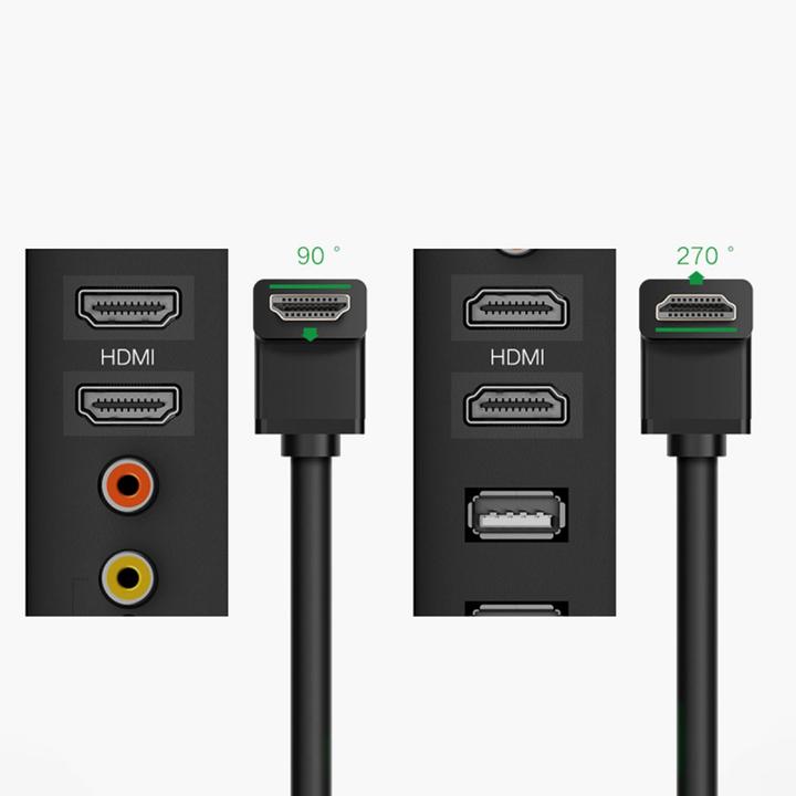 Produktbild Ugreen HD103 cable HDMI to HDMI Angle, 4K, 2m (black) (2 m, HDMI)