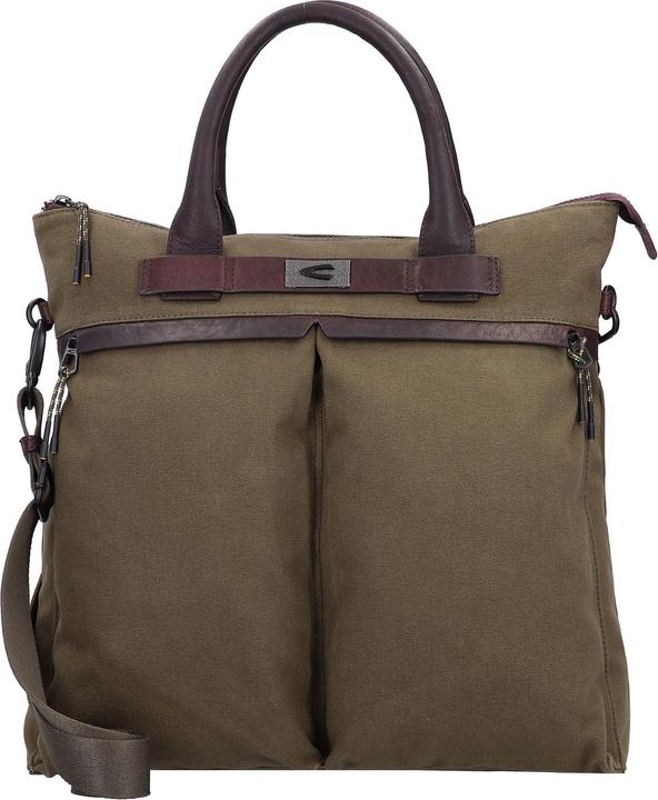 Camel Active Umhängetasche aus Canvas und Leder im Herritage Look