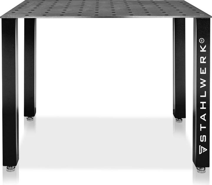Immagine prodotto Stahlwerk Tavolo da saldatura kit fai da te piano di lavoro pesante da 12 mm in acciaio S355 (80 cm, 120 cm)