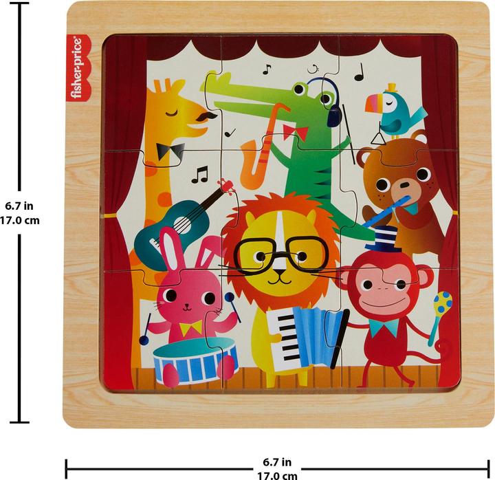 Produktbild Fisher-Price Holz-Abenteuerwelten Puzzle (9 Teile)