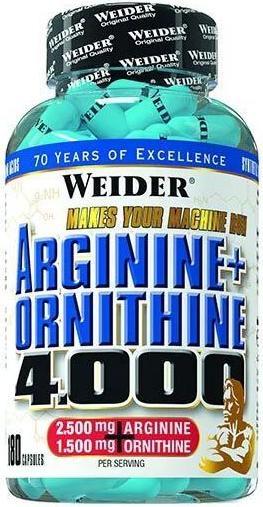 Weider Arginin + Ornithin 4000 (180 Stück, Kapseln, 157 g)