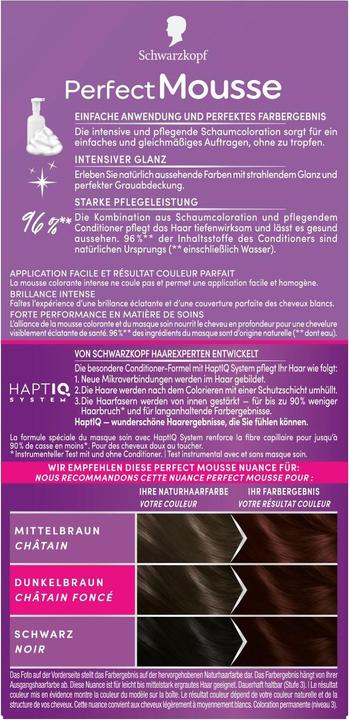 Image du produit Schwarzkopf Perfect Mousse Coloration de mousse (388 Marron rougeâtre foncé)
