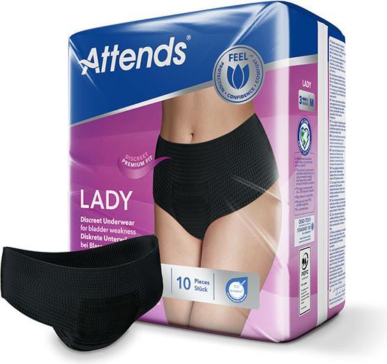 Actual product image Attends Lady 3 Discreet L black Btl 10 pcs. (10 x, L)