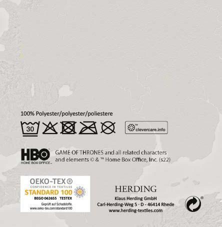 Image du produit Herding Coussin Velboa doux Game of Thrones (30 x 50 cm)