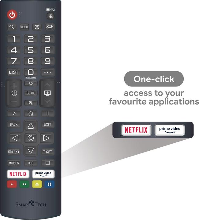 Actual product image Smart Tech SMART-TECH TV LED 24' HD ohne Rahmen (24", LED, HD ready)