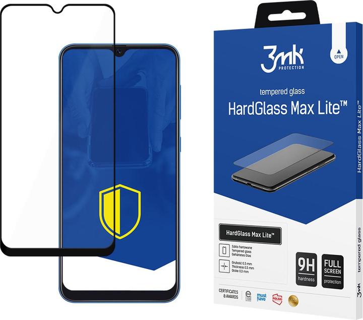 Actual product image 3MK HardGlass Max Lite for Samsung Galaxy A50 black frame (1 Piece, Samsung Galaxy A50)