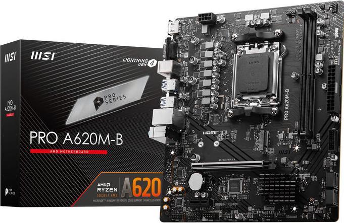 Actual product image MSI PRO A620M-B (AM5, AMD A620, mATX)