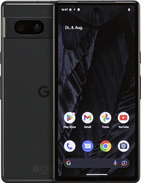 Produktbild Google Pixel 7a (128 GB, Charcoal, 6.10", SIM + eSIM, 64 Mpx, 5G)
