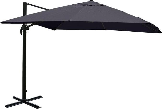 Produktbild Mendler Gastronomie-Ampelschirm HWC-A96, 3x4m (Ø5m) Polyester/Alu, anthrazit ohne Ständer, drehbar (1.04 m)