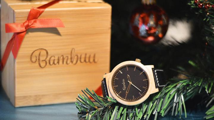 Image du produit Bambuu Horloge en bois (Montre analogique, 40 mm)