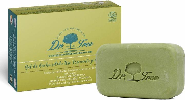 Actual product image Dr. Tree Organic Solid Shower Gel for Sensitive Skin with Jojoba Oil 120g