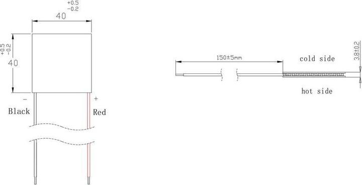 Produktbild Tru Components Peltier-Modul Serie TEC1