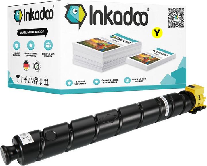 Actual product image Inkadoo Kompatibel Toner für Utax CK-8511 Tonerkartusche 2507 Ci, 2506 Ci (Y)