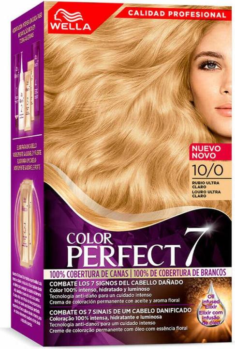 Wella Color Perfect 7 100 Cobertura De Canas 10-0-Rubio Ultra Claro