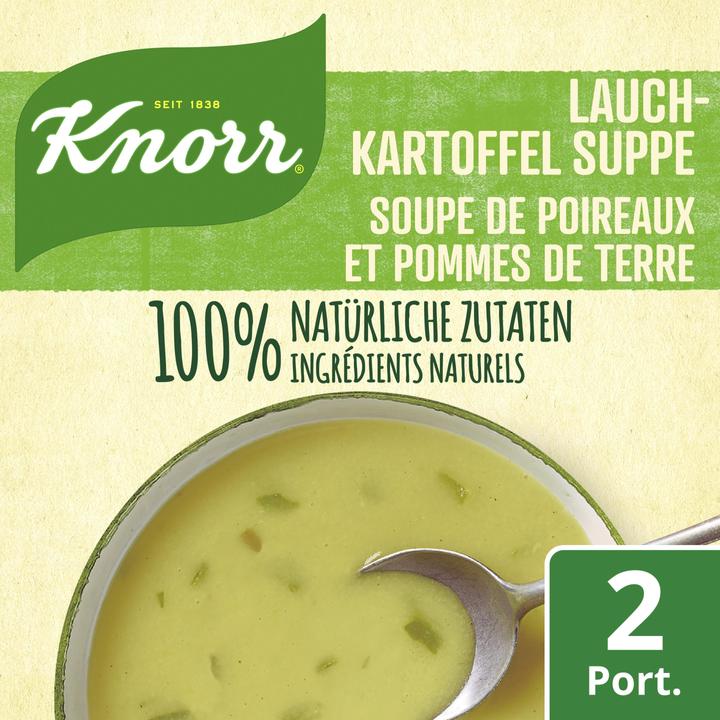 Immagine prodotto Knorr 100% zuppa di patate naturale, zuppa in busta con patate, porri e cipolle, pasto pronto